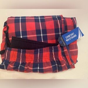 Nautica Men’s Sleep Pants‎ Sailor Red Plaid Comfort Waistband w/pockets Size XXL